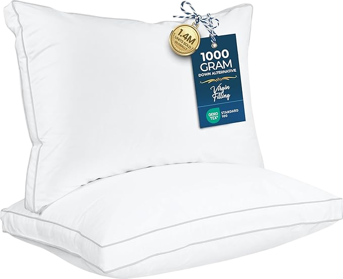 Bedding Down Alternative Bed Pillows for Sleeping Queen Size by utopia bedding 