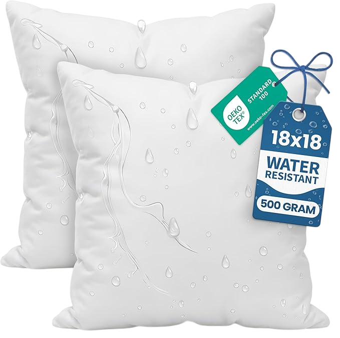 utopia bedding Bedding Outdoor Pillow Inserts 18 x 18 Inches Water Resistant