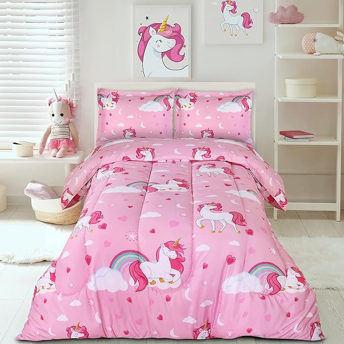 Bedding Unicorn Kids Comforter Set by utopia bedding