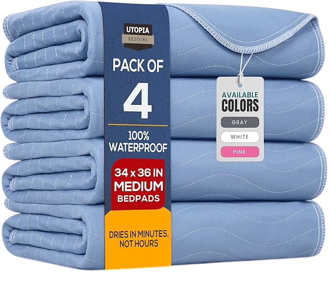 Bedding Washable Underpads Waterproof Reusable Heavy Absorbency Incontinence Bed Pads for Adults